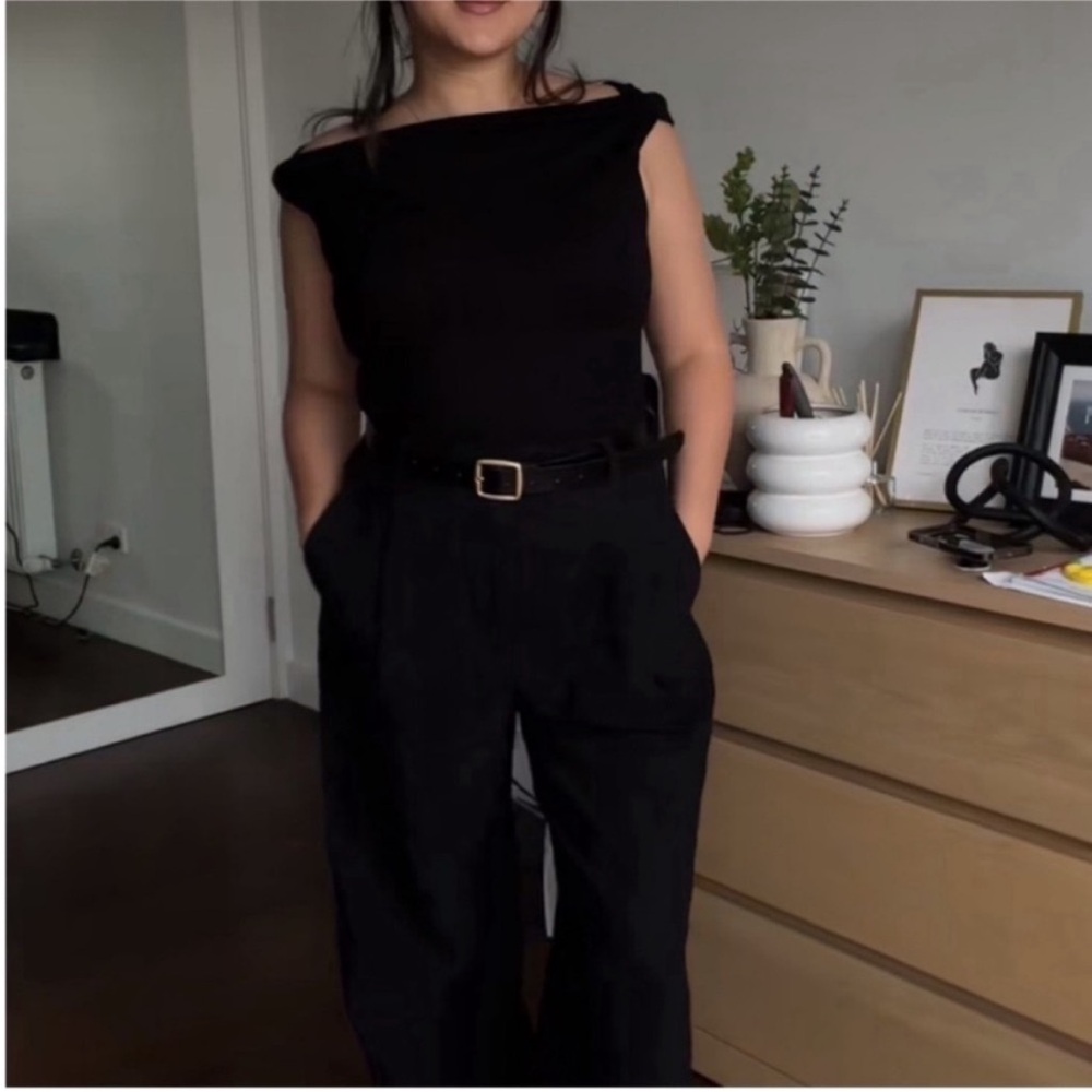 Reformation Cello Knit Top in Black